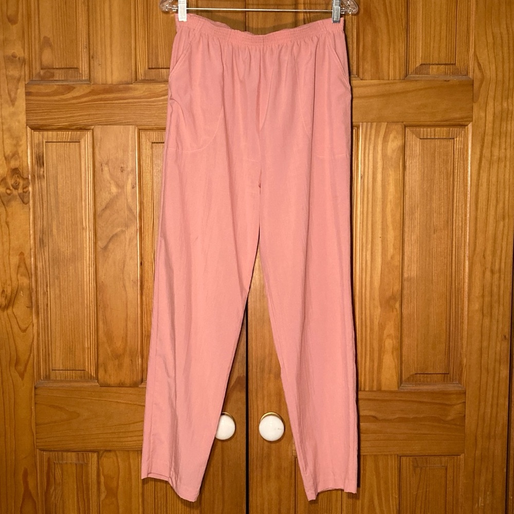 EUC Cricket Lane Vintage 80s 90s Pull On Pants Elastic Waist Pink Size 12